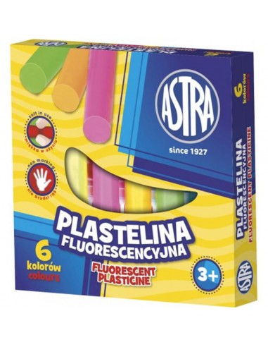 Plastelina fluoryscencyjna 6 kolorów ASTRA-3232