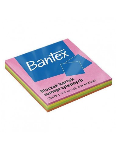 Kostka samoprzylepna kolorowa Bantex 75x75 100k -3738