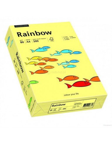 Papier Rainbow 160g R12 jasny żółty pak. 250A4-6034