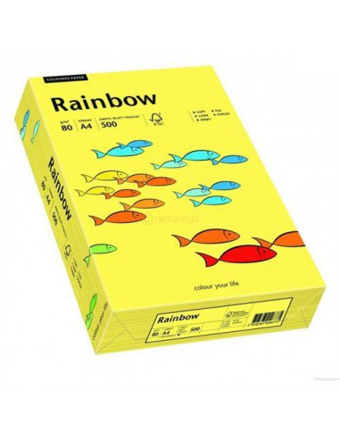 Papier Rainbow 160g R16 żółty pak. 250A4-6036