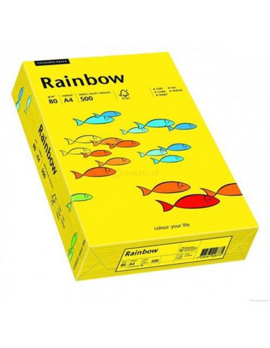 Papier Rainbow 160g R18 ciemny żółty pak. 250A4-6038