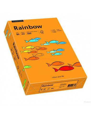 Papier Rainbow 160g R24 pomarańczowy pak. 250A4-6040