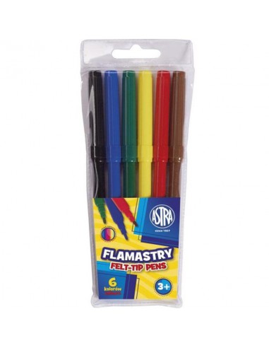 Pisaki flamastry 6 kolorów ASTRA-6546