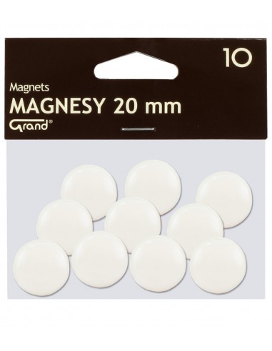 Magnes 20mm GRAND biały 10szt-2933