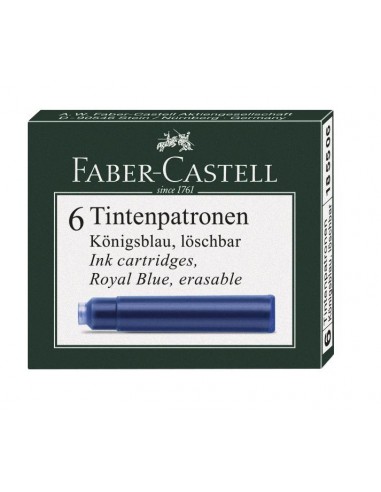 Naboje atramentowe do pióra niebieskie 6 szt. Faber Castell