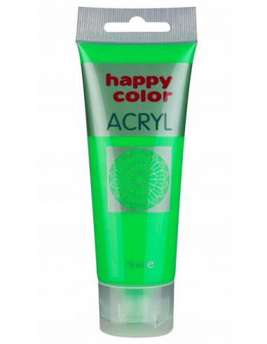 Farba akrylowa 75ml zielona fluo Happy Color 