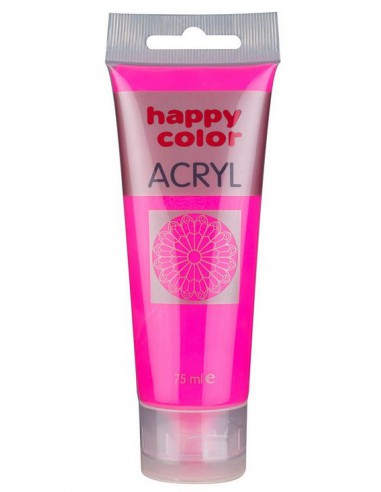 Farba akrylowa 75ml różowa fluo Happy Color 