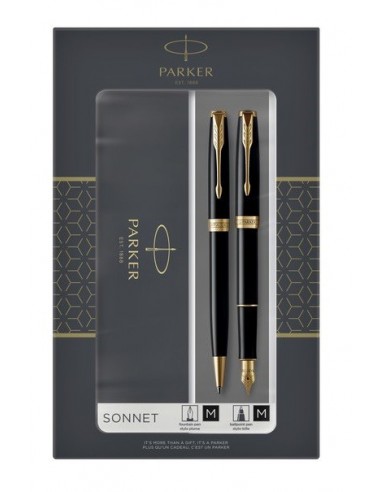 Komplet PARKER długopis + pióro wieczne czarny