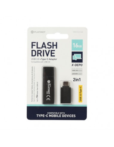 Pendrive USB 3.0 X-Depo 16GB + Type C adapter