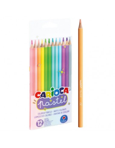 Kredki ołówkowe Pastelowe CARIOCA 12 kolorów