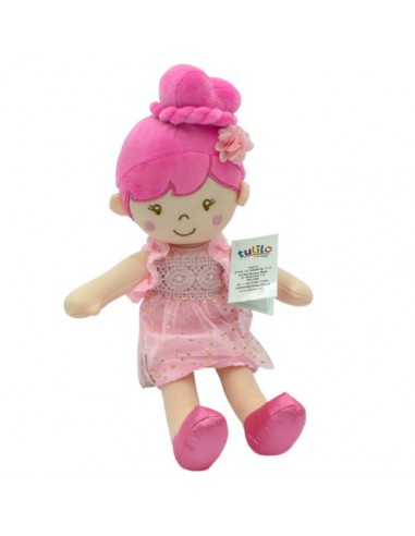 Maskotka Lalka SONIA w sukience 30 cm różowa