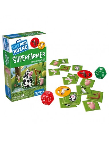 Gra podróżna mini SUPERFARMER Granna zwierzęta