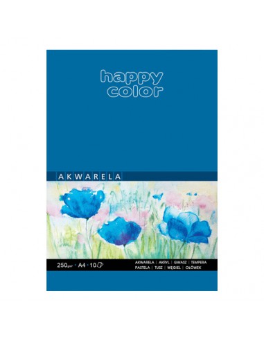 Blok akwarelowy, A4 10 ark. 250g Happy Color