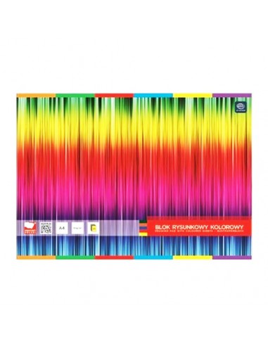 Blok rysunkowy A4 z kolorowymi kartkami INTERDRUK