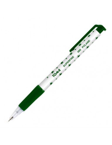 Długopis automatyczny TOMA zielony 0,5 mm TO-69