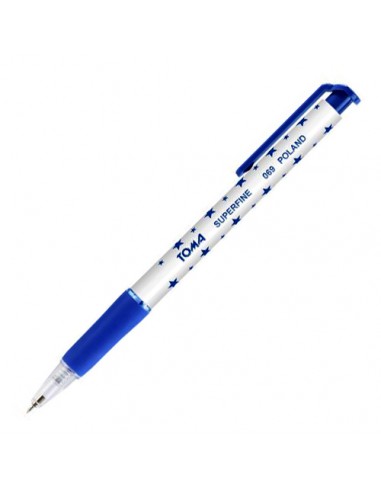 Długopis automatyczny TOMA niebieski 0,5mm TO-69