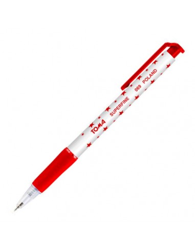 Długopis automatyczny TOMA czerwony TO-69