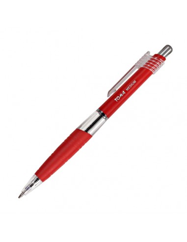 Długopis TOMA MEDIUM automatyczny czerwony 1,0 mm