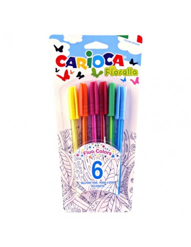 Długopis CARIOCA FLUO 6 kolorów