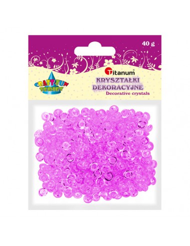 Kryształki dekoracyjne plastik 40g różowe