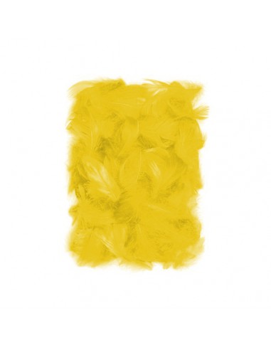 Piórka dekoracyjne ozdobne 10g żółte YELLOW