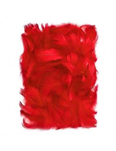 Piórka dekoracyjne ozdobne 10g czerwone RED