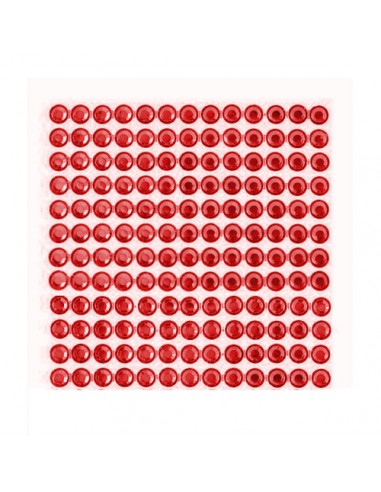 Kryształki cyrkonie dżety samoprzylepne 6 mm 260 szt. czerwone Red