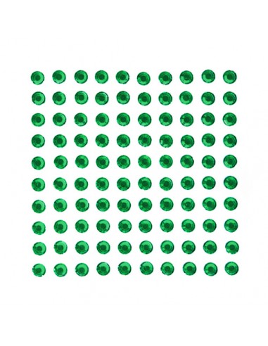 Kryształki cyrkonie dżety samoprzylepne 6mm 260szt. zielone Light Green