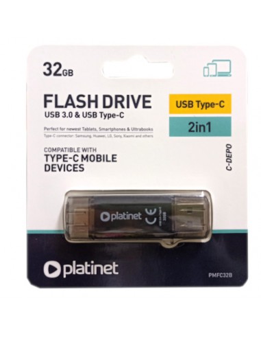 Pendrive PLATINET USB 3,0 + Type C 32GB