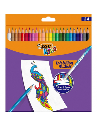 Kredki ołówkowe BIC Kids EVOLUTION ILLUSION 24 kolory