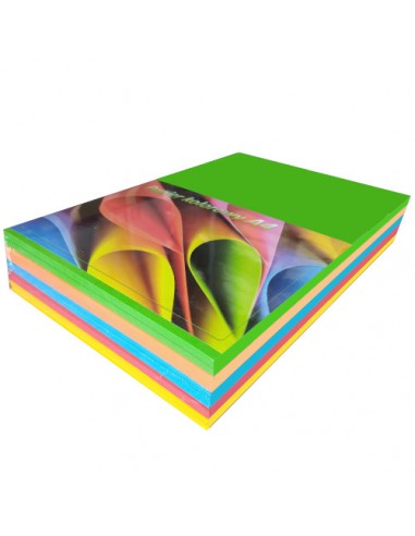 Papier RAINBOW mix 5 kolor INTENSI 160g A4 250 ark