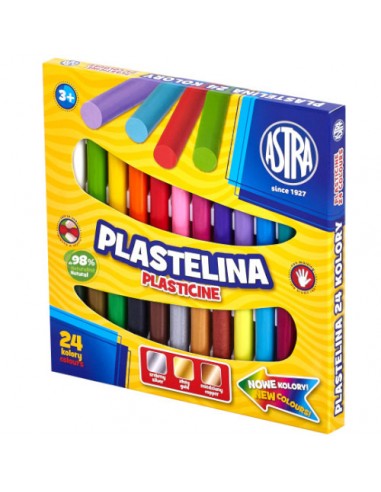 Plastelina szkolna 24 kolory ASTRA