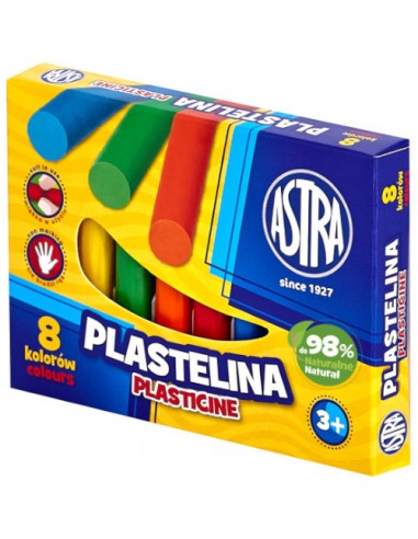 Plastelina szkolna 8 kolorów ASTRA