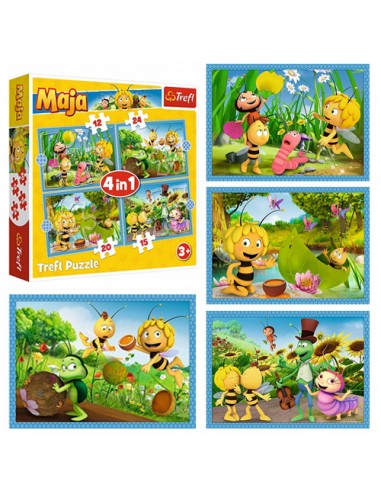 Puzzle 4w1 Przygody Pszczółki Mai Trefl