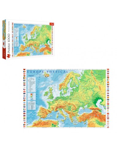 Puzzle- "1000"- Mapa fizyczna Europy Trefl