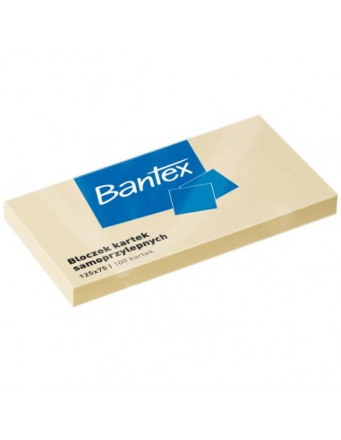 Notes samoprzylepny karteczki 125x75 żółty Bantex