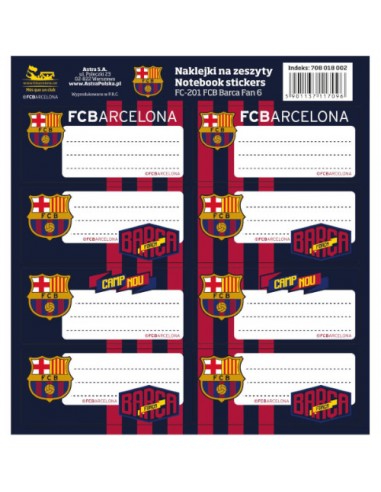 Naklejki na zeszyty FC-116 FC Barcelona FAN