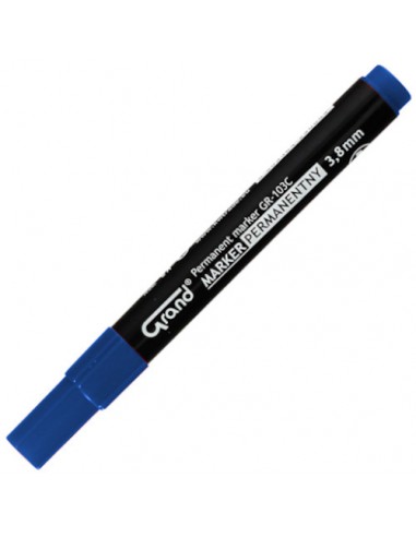 Marker permanentny niebieski GRAND GR-103C ścięty