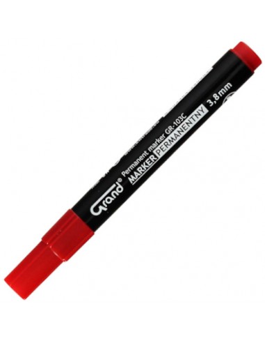 Marker permanentny czerwony GRAND GR-103C ścięty