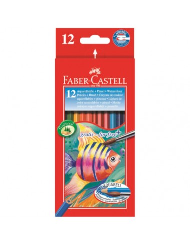 Kredki akwarelowe wodne RYBKA 12 kolorów Faber-Castell