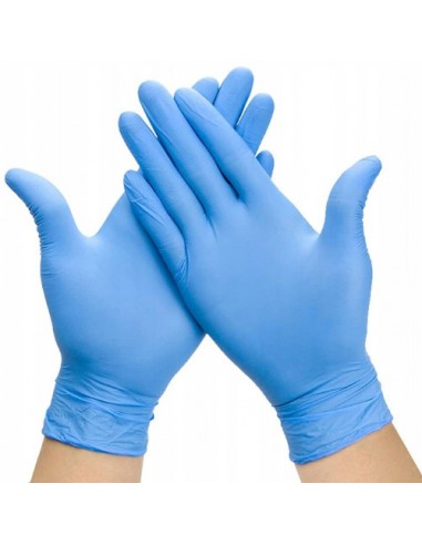Rękawice NITRYLOWE niebieskie XL 100 szt.