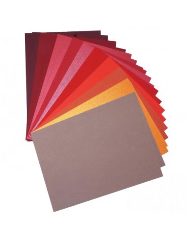 Zestaw papierów kolorowych czerwonych pak.20A5