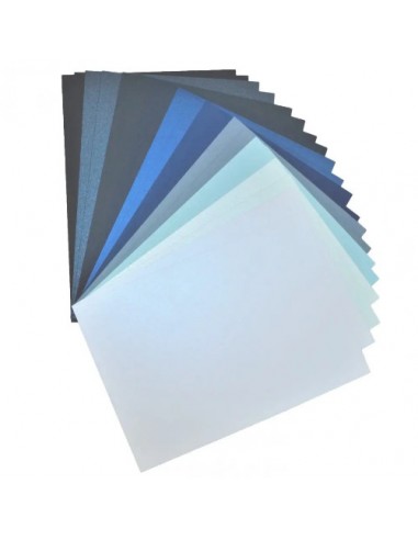Zestaw papierów kolorowych niebieskich pak.20A5
