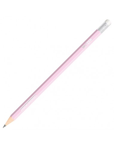 Ołówek HB sześciokątny z gumką PASTEL