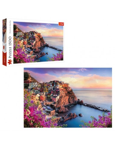 Puzzle "1500 - Widok na miasteczko Manarola" Trefl