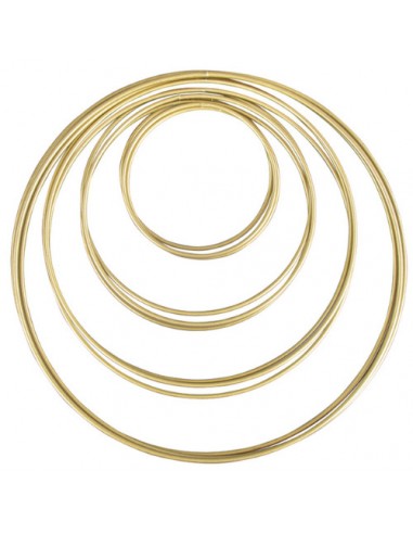 Ring obręcz metalowa zestaw 12szt złota