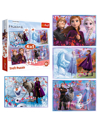 Puzzle "4 w 1 - Podróż w nieznane Frozen 2" Trefl