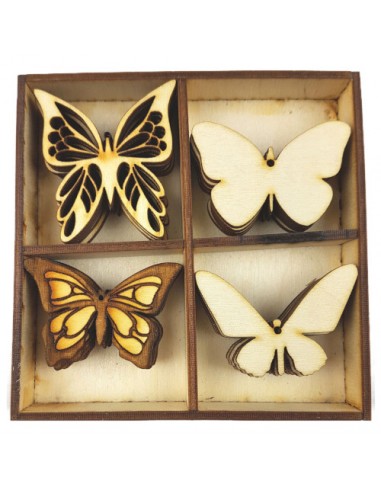 Dekoracja drewniana Motyle 20 szt. 5 cm