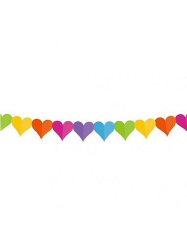 Dekoracja Girlanda "Kolorowe serca" 360x17,1x18cm
