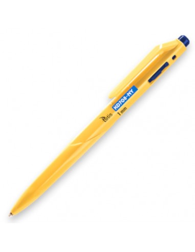 Długopis olejowy niebieski 1mm obudowa żółta KD708
